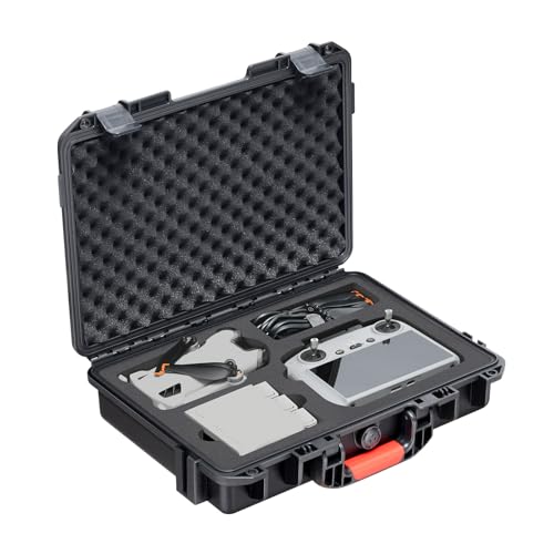Hard Case for DJI Mini 4 Pro: Waterproof Hard Shell with Foam for DJI Drone Mini 3 Pro/Min3/RC2/RC/RC-N2/N1| Travel Carrying Storage Box for fly more combo Batteries and Accesories Kit ( Case Only)