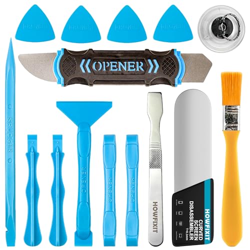 HowFixit 15-in-1 Electronics Opening Tool Kit, Professional Anti-Static Spudger Set & Pry Tools with Suction Cup for iPhone, iPad, MacBook, Laptop, Tablet, Phone Repair