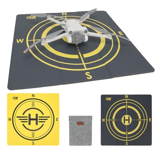 CQT Drone Landing Pad Universal Waterproof Weighted Portable Fast-Foldable Helipad Launch for DJI Mavic 3 Pro/Mini 2 SE/Air 2 2S/Mini 3 4 Pro/Mavic 2/Holy Stone/FPV/Avata/RC Quadcopters Accessories