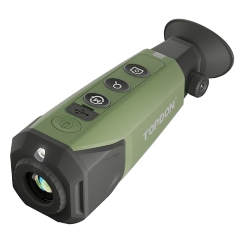 TOPDON TS004 Thermal Imaging Monocular, 320 x 240 TISR 256 x 192 IR Resolution, Supported Wireless Connection, 13mm 50Hz Thermal Night Vision with 11h Battery Life, IP67 Monocular for Hunting