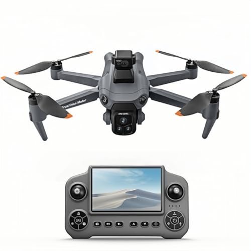 GPS Drone with 8K Camera for Adults, Obstacle Avoidance, 5G Large Screen Controller, Follow Me, 3 Batteries 75 Min Flight Time, 50x Zoom, Brushless Motor, Under 249g (Deep Space Grey)