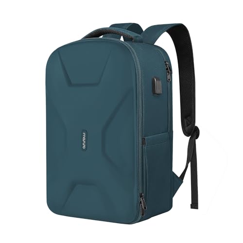 MOSISO 15.6-16 inch 35L Laptop Backpack with USB Charging Port for Women Men, Waterproof Hardshell Travel Business Computer Bag, Anti-Theft Daypack with Luggage Strap, Teal Green
