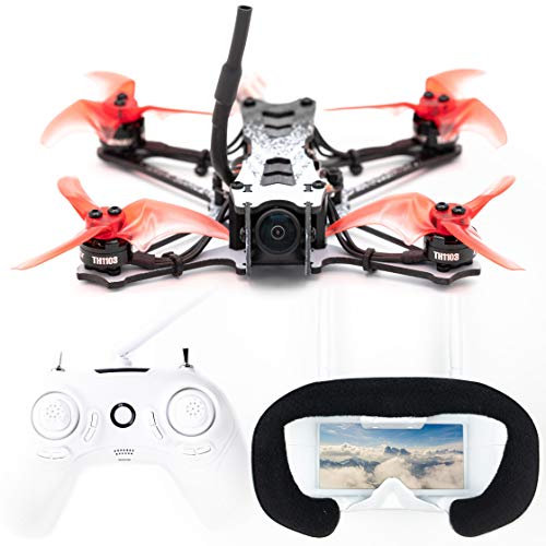 Tiny Hawk Micro Drone Free Style 2 FPV Racing Outdoor Quad Ready To Fly Kit with Goggles and Controller for Beginners and Pros