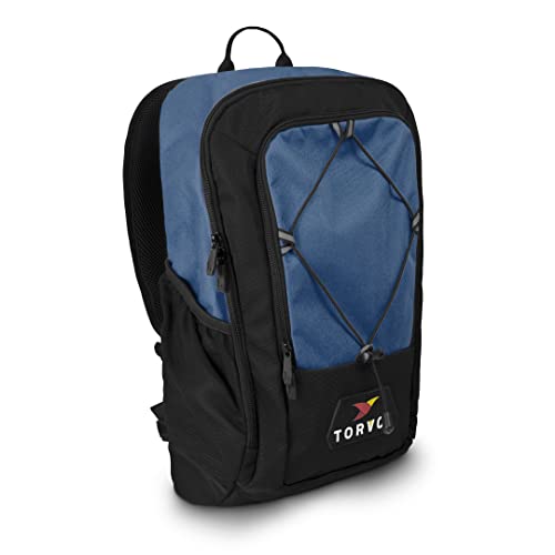 Torvol – Drone Day Backpack, Compact FPV Drone Backpack for DJI and FPV Drones, 13 Laptop Compartment, Water-Resistant Fabric, Lightweight Travel Bag, Blue, 20L