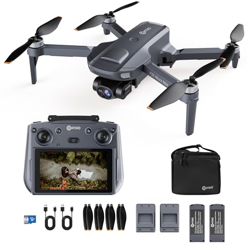 Contixo Foldable 4K Cinematic F29 Drone for Adults & Hobbyists, 3-Axis Gimbal, 5