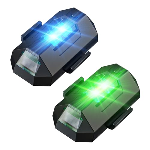 Holyton 2-Piece Suit Drone Strobe Light, Anti Collision, Rechargable Flash Led Lamp Light for FAA Drone Night Flying, Fits for DJI Mini 4 Pro and All RC Drones Accessory