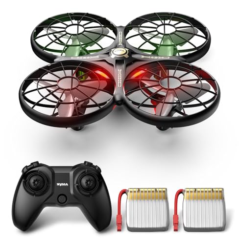 SYMA X100 Drone for Kids 8-12, Automatic Obstacle Avoidance, Up to 20 Mins Flight Time(2 Batteries), One-Key 360°Flips and Altitude Hold, Full-Guard Safe Indoor Drone Gift for Boys & Girls